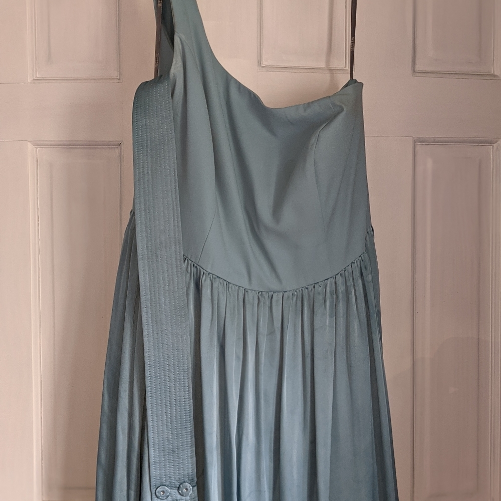 Vera Wang one shoulder bridesmaid dress